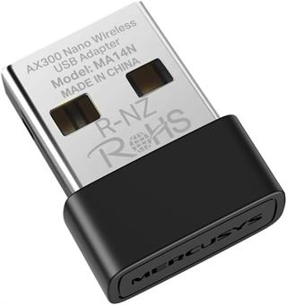 Mercusys MA14N AX300 Mbps Nano USB Wi-Fi 6 Adaptör Kolay Kurulum Windows & Linux Uyumlu