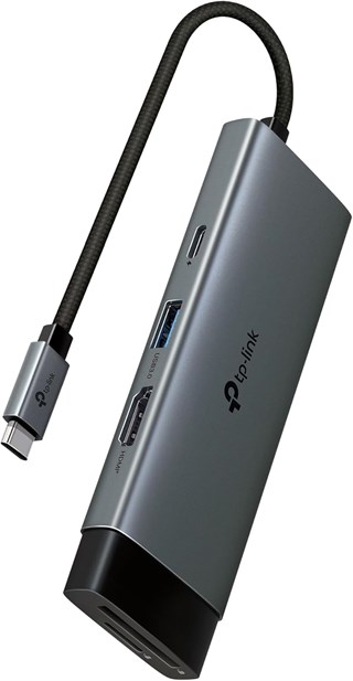 Tp-Link UH7021C Usb-C 7’si 1 Arada Hub 4K@60Hz Hdmı, 100W Pd, 3× USB 3.0, Sd & Microsd Uhs-I Dönştrc