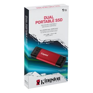 Kingston XS1000 1TB 1050MB/s Kırmızı Type-C Taşınabilir SSD SPSD/1TB
