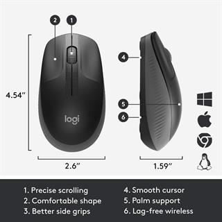 Logitech M190 Kablosuz Optik Mouse - Kömür Siyahı 910-005905