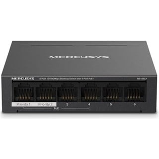 Mercusys MS106LP, 6-Port 10/100MBPS Desktop Switch With 4-Port Poe+
