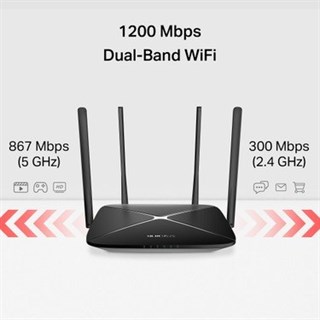 Mercusys MB430-DSL | AC1200 Gigabit Vdsl/adsl Modem Router | 350 Mbps Süper Vdsl (Profil 35B) | Fiber Uyumlu