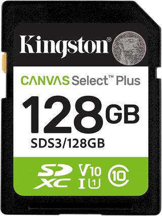 Kingston Canvas Select Plus 128GB 150MB/s SD Hafıza Kartı - SDS3/128GB