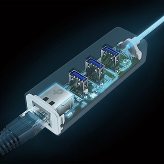 TP-Link UE330C | USB Type-C Hub & Gigabit Ethernet Adaptörü | 3x USB 3.0 Portu | 1000 Mbps Ağ Bağlantısı | Tak ve Çalıştır |