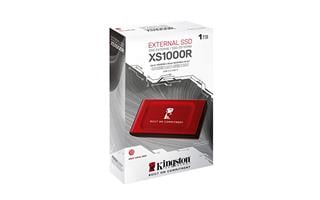 Kingston XS1000 Red External 1TB 1050-1000MBs USB 3.2 Gen 2 Taşınabilir SSD - SXS1000R/1000GA