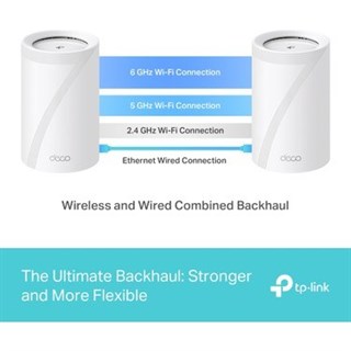 TP-Link Deco BE65 (2-Pack) | Wi-Fi 7 Mesh Sistemi | BE9300 Mbps | Fiber Uyumlu | Üç Bant | AI-Roaming | 2.5 Gbps Port | 6 GHz