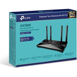TP-Link Archer VX1800v, AX1800 Mbps Çift Bantlı Fiber Destekli Wi-Fi 6 VDSL/ADSL Modem Router