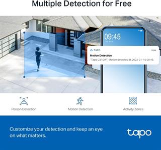 TP-LINK Tapo C510W, 2K Dış Mekan Wi-Fi Güvenlik Kamerası