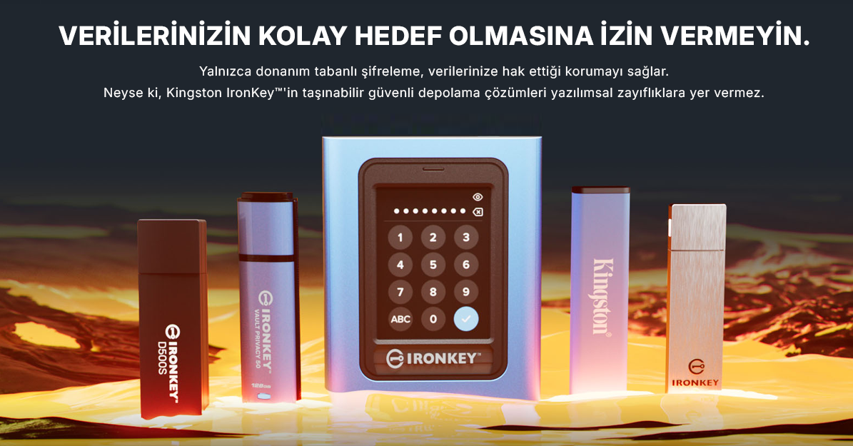 Kingston IronKey™ Şifreli Güvenli Depolama Birimleri