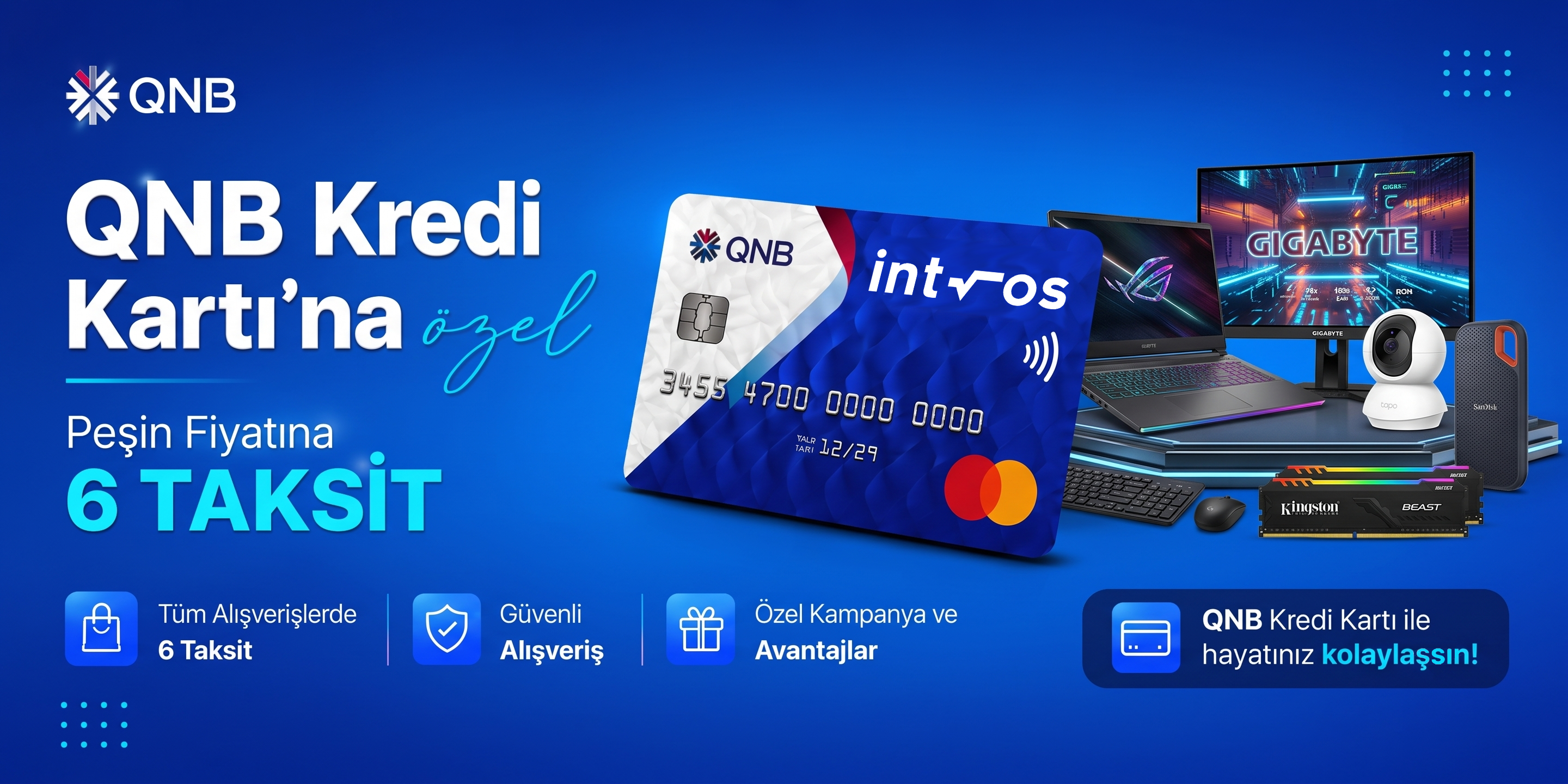 QNB Finans Kartlarına Peşin Fiyatına 6 Taksit!