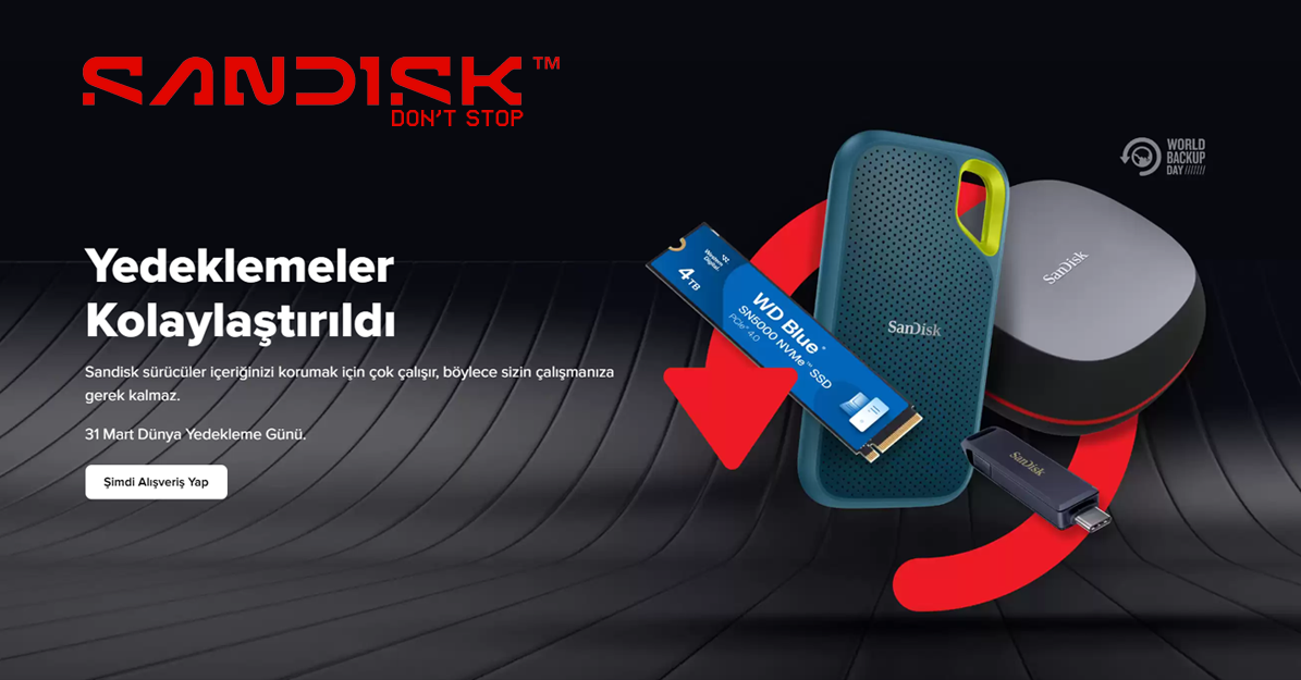 SanDisk Ürünleri Yedeklemeyi Kolaylaştır!