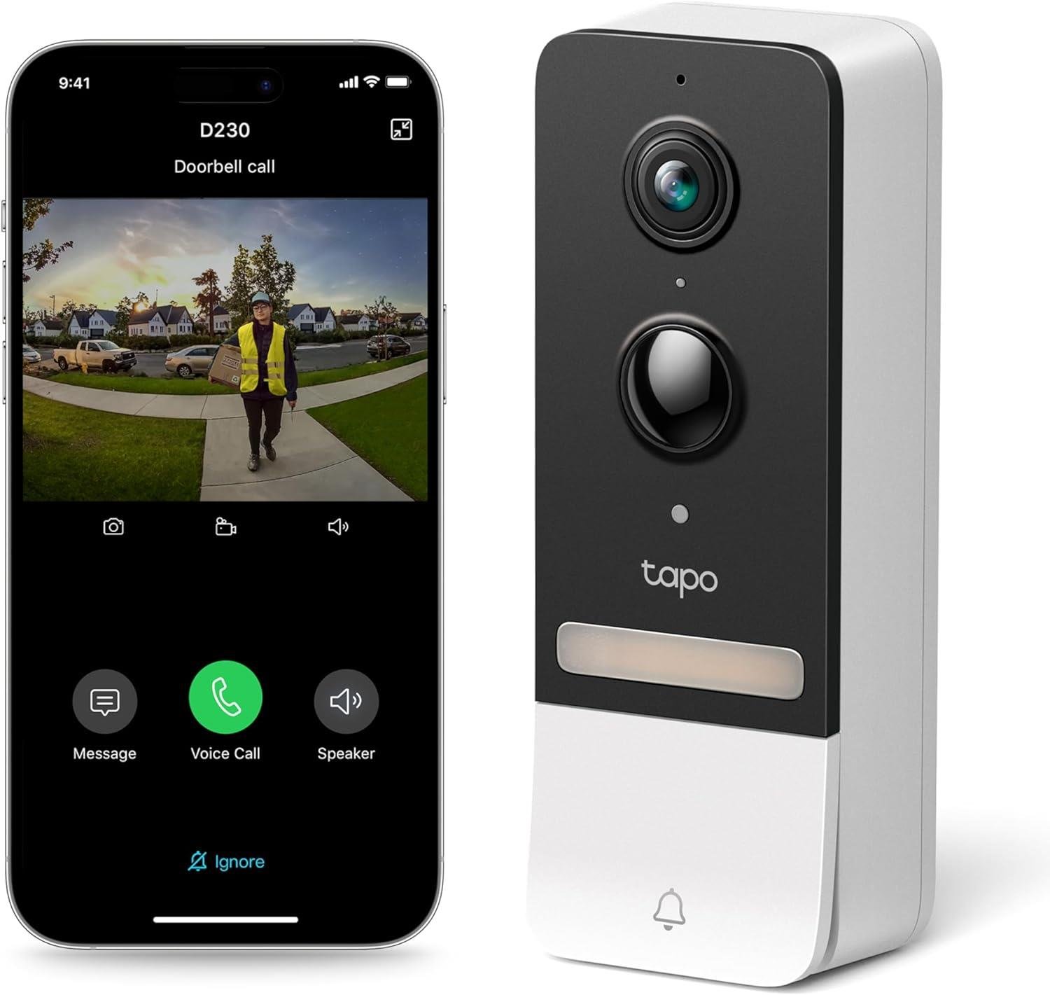 TP-LINK Tapo D230S1, 2K 5MP Tapo Akıllı Görüntülü Renkli Gece Görüş ...