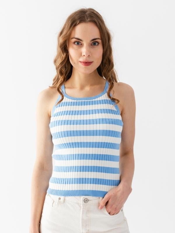 Çizgili Triko Atlet Bluz 5615