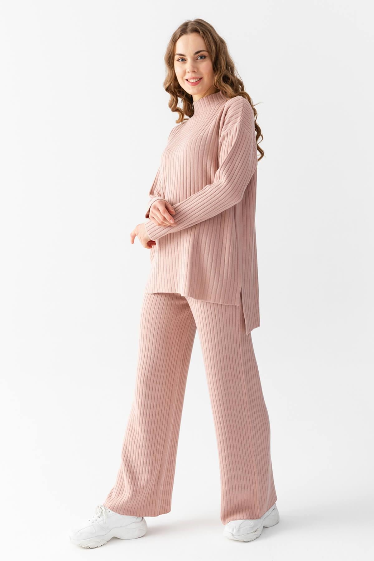 Oversize Fitilli Alt Üst Triko Takım 6308