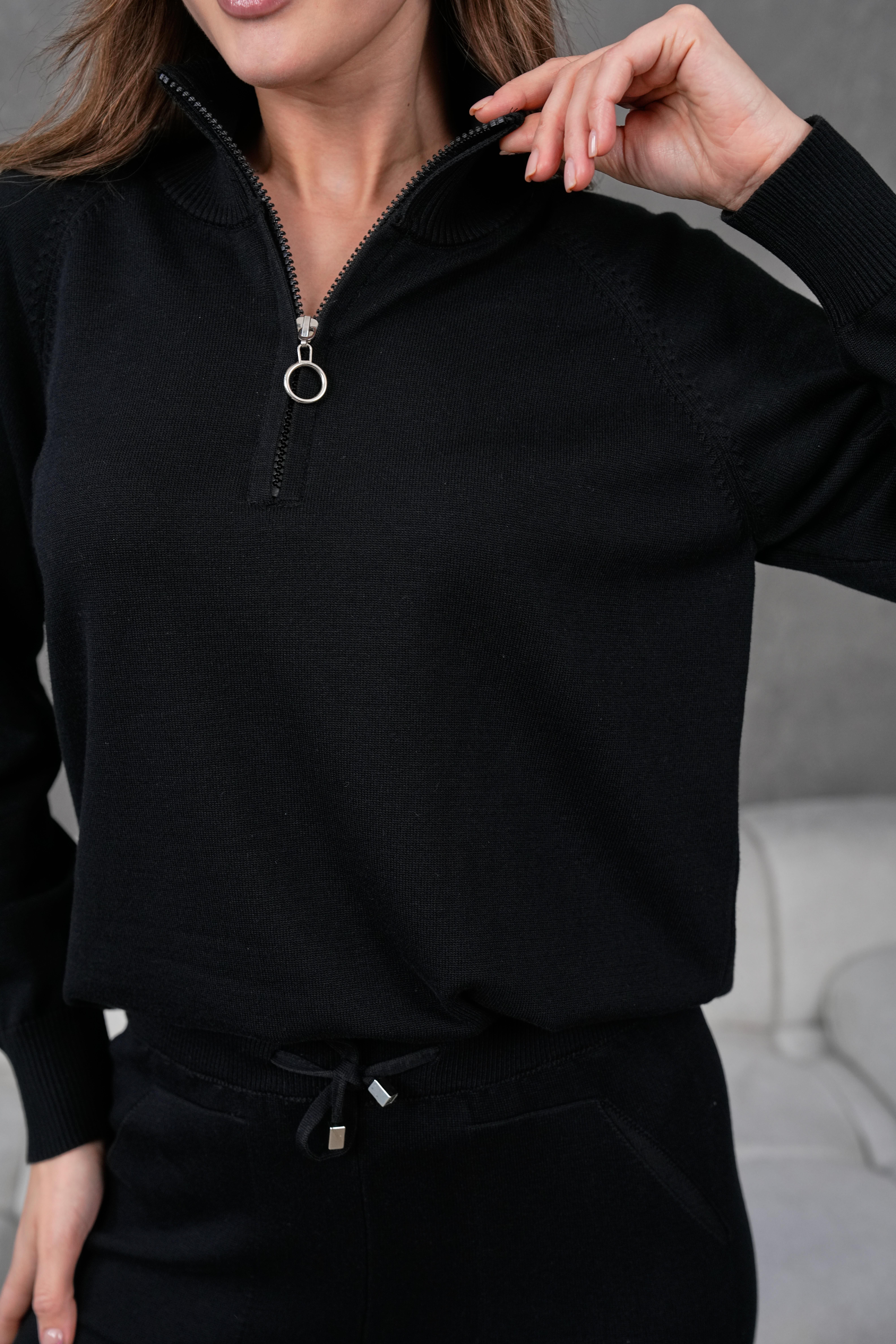 Kadın Triko Fermuarlı Alt Üst Eşofman Takımı 1559