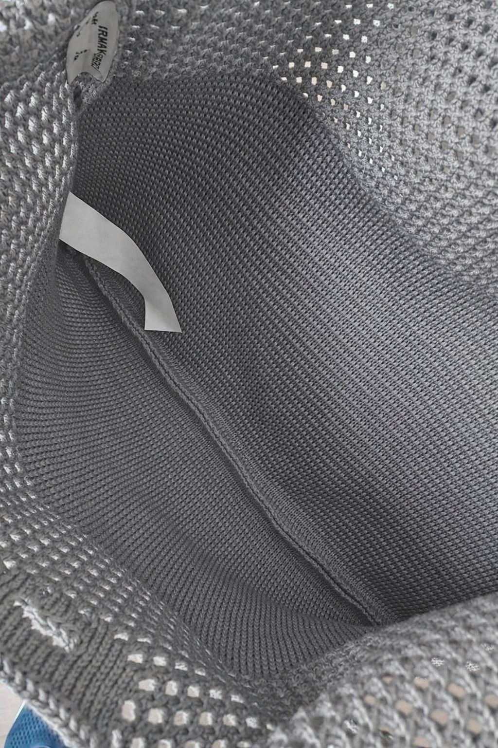 Kadın Triko Örme Gündelik Omuz Çantası Yazlık Astarsız Çelik Örgü Çanta 2403 Gri