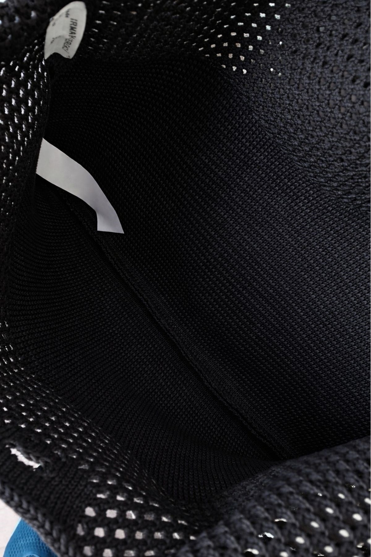 Kadın Triko Örme Gündelik Omuz Çantası Yazlık Astarsız Çelik Örgü Çanta 2403 Siyah