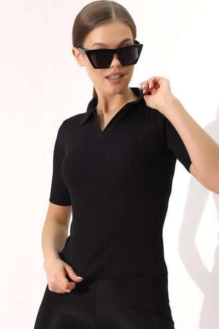 Polo Yaka Triko Bluz  6335