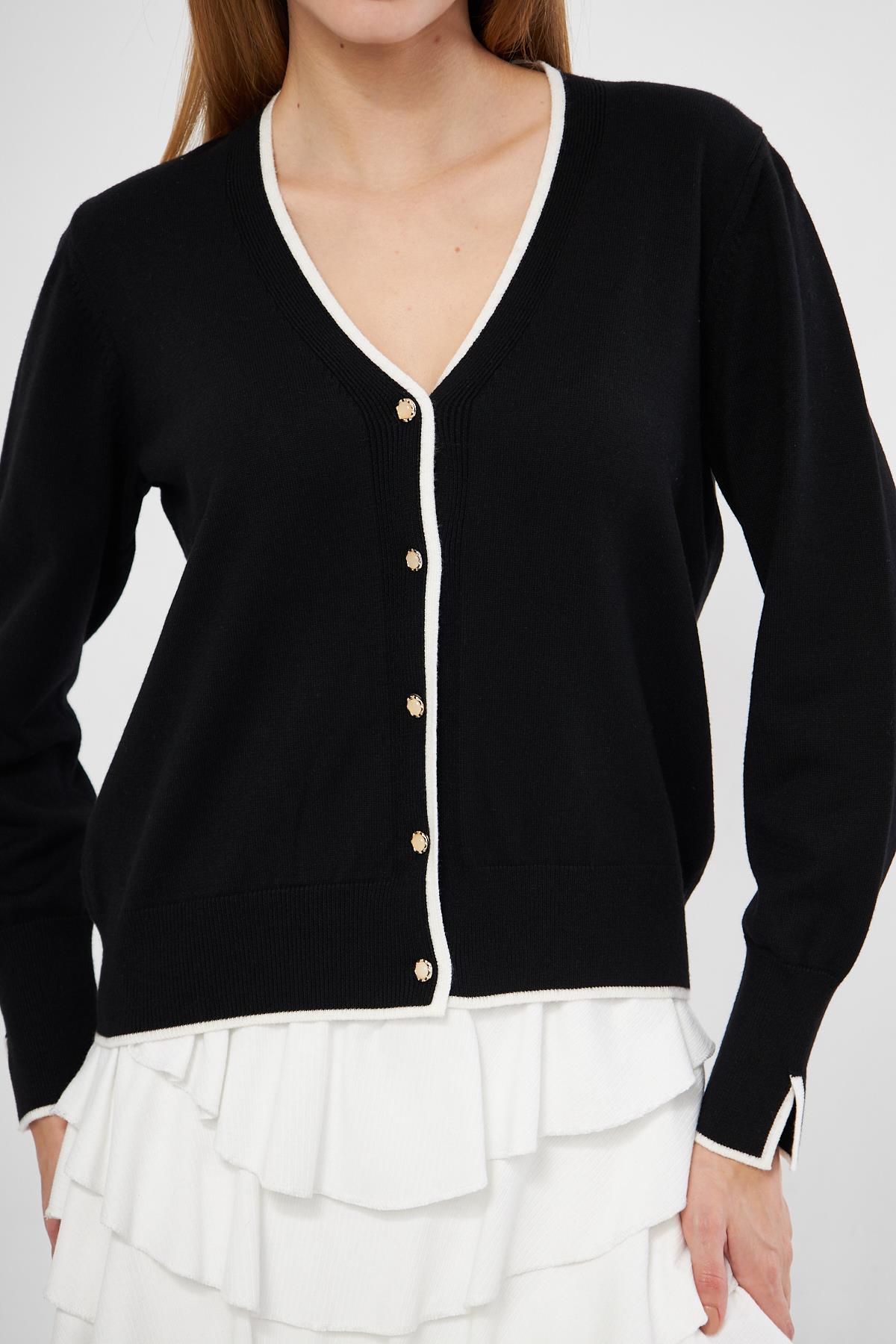 Şeritli Triko  Hırka 240912Hk