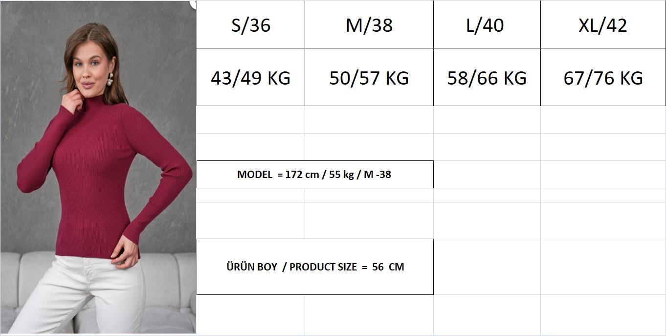 Yarım Balıkçı Fitilli Badi Kazak 1246