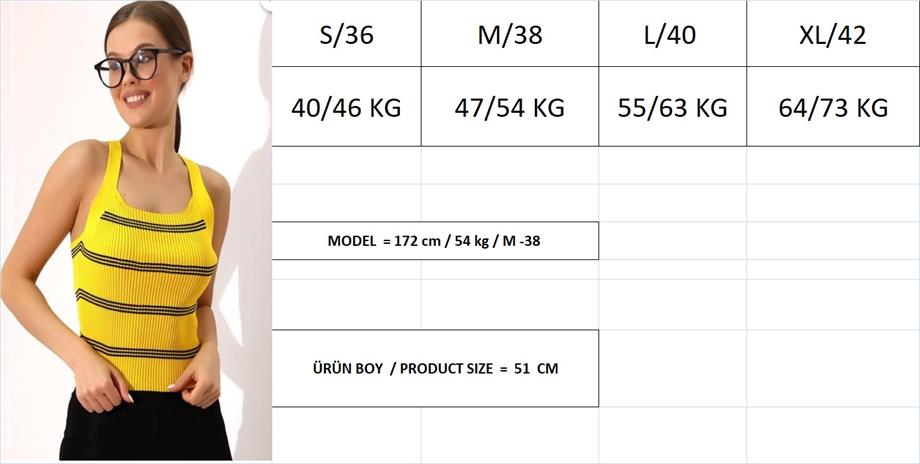 Çapraz Askılı Triko Atlet Triko Bluz 1801