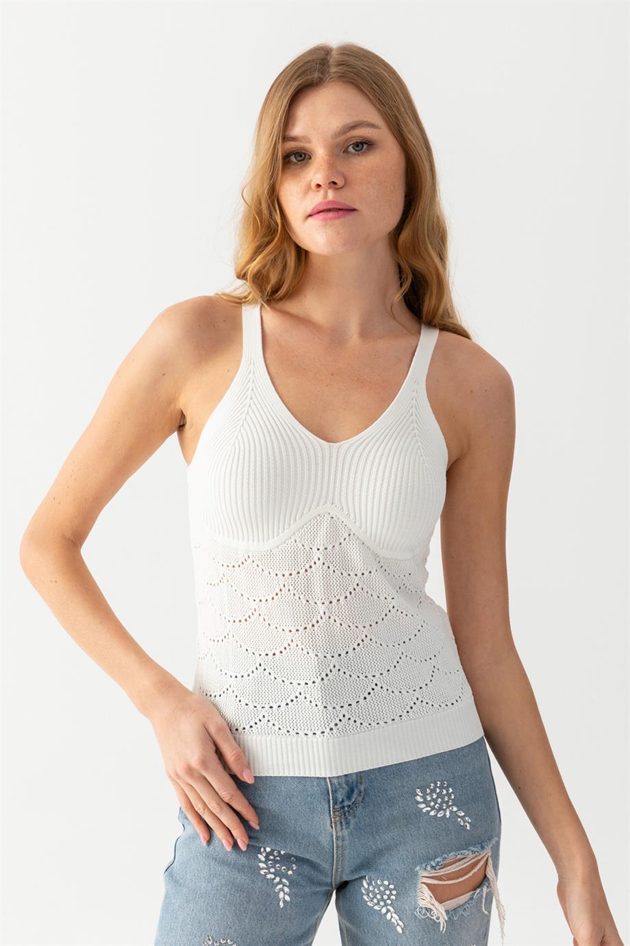 Halter Yaka Delikli Triko Atlet Kadın Atlet 171810