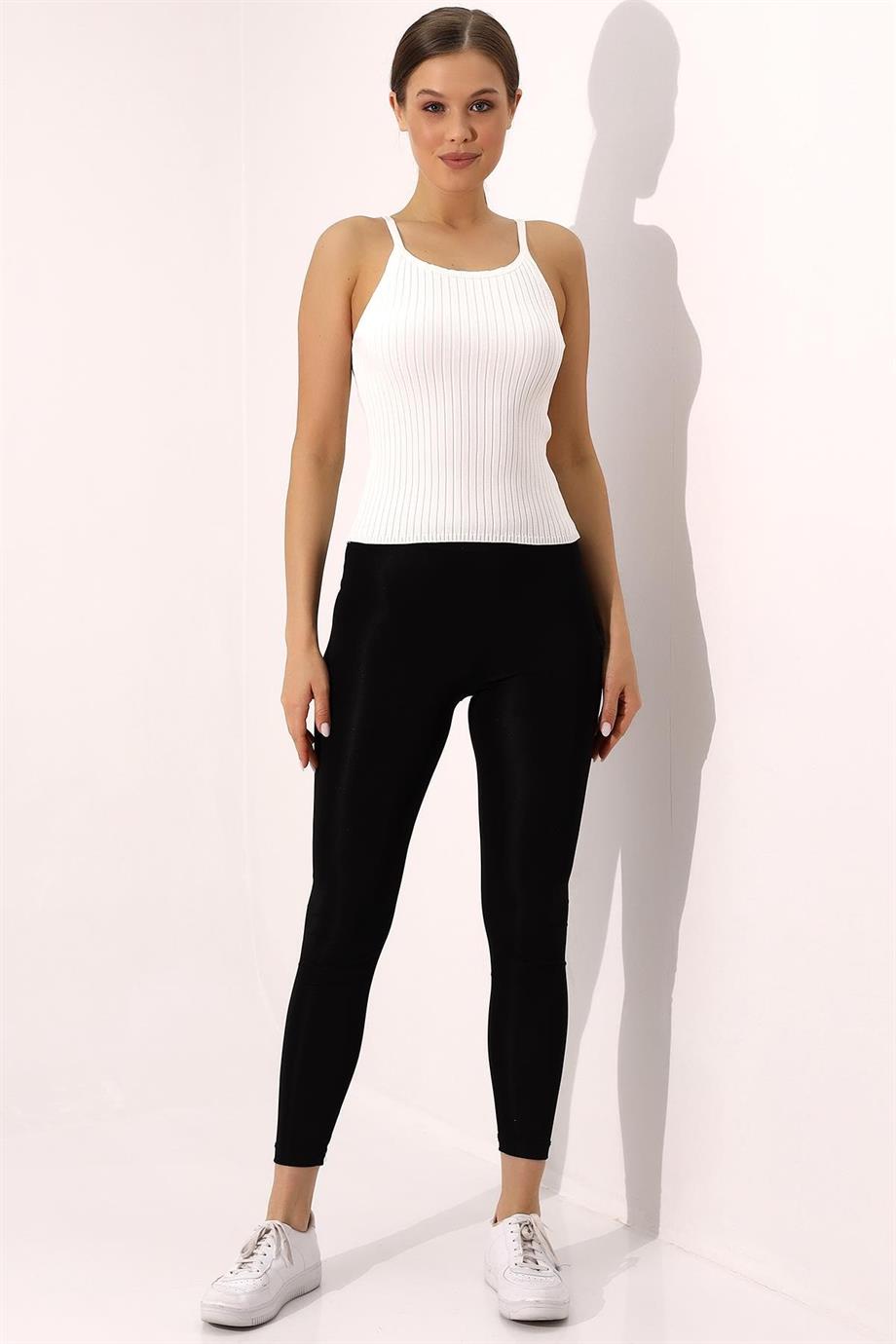 Halter Yaka Triko Atlet Bluz 4615