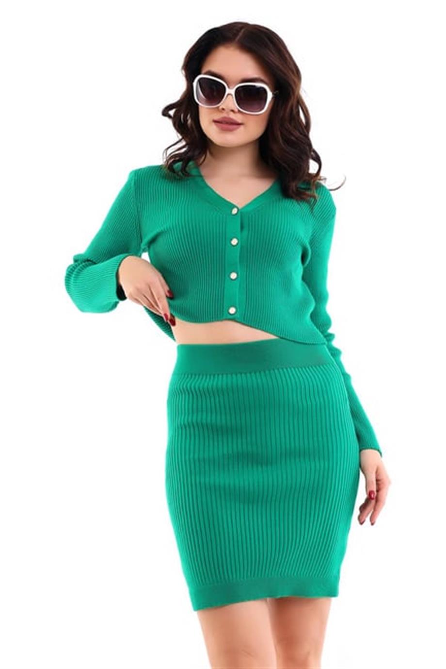 Hırka Etek Triko Alt-Üst Takım 1025