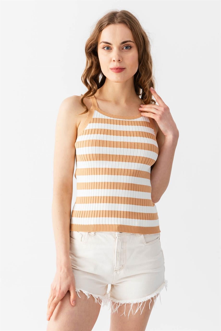 Çizgili Triko Atlet Bluz 5615