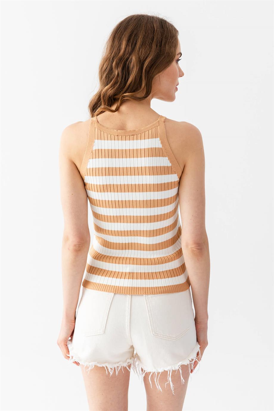 Çizgili Triko Atlet Bluz 5615