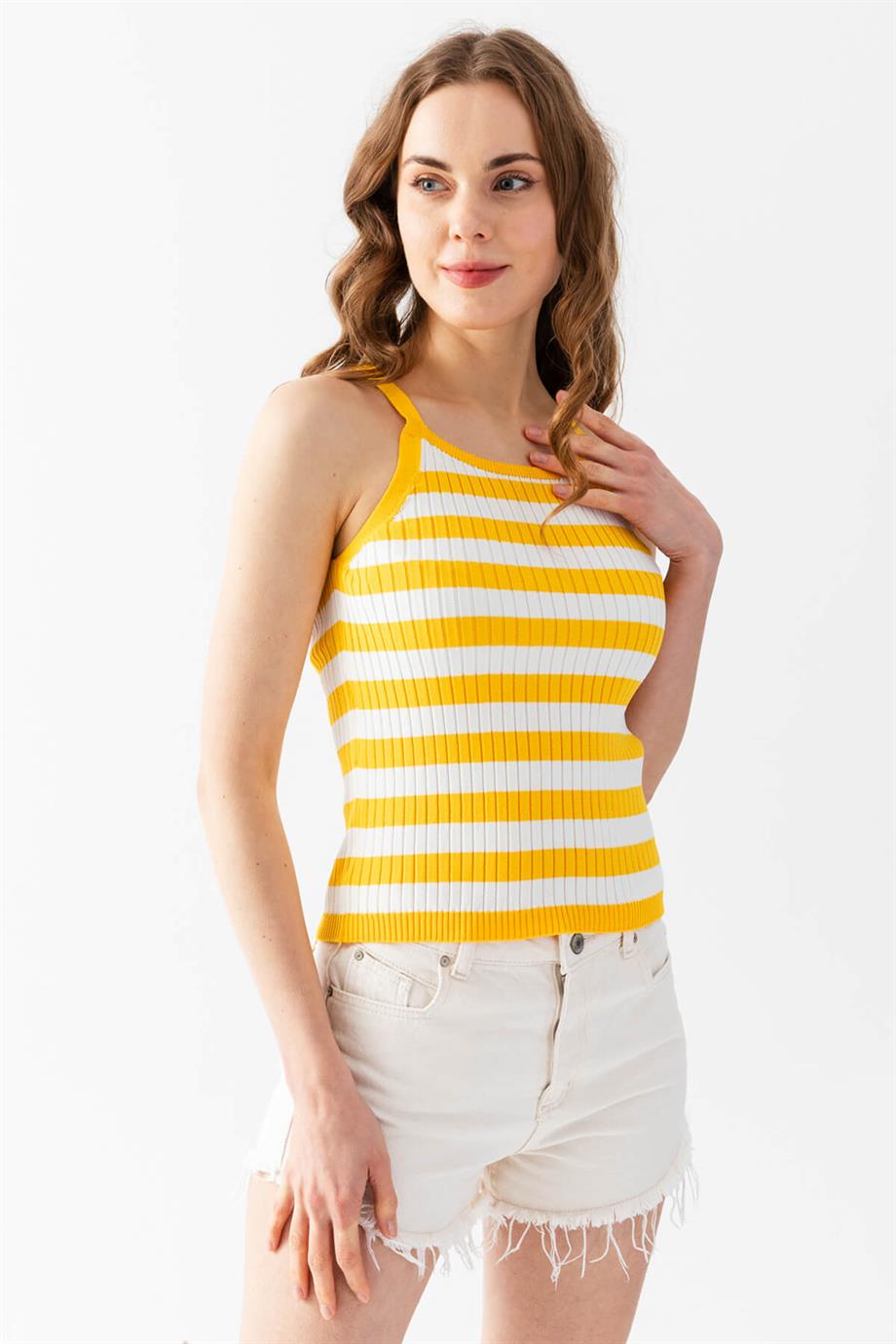 Çizgili Triko Atlet Bluz 5615