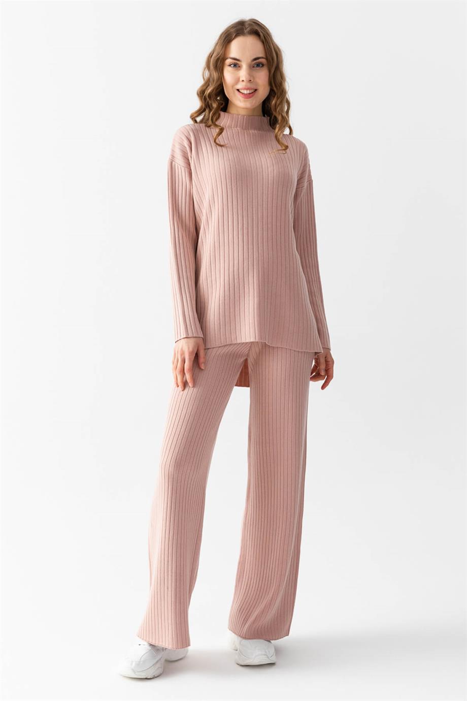 Oversize Fitilli Alt Üst Triko Takım 6308