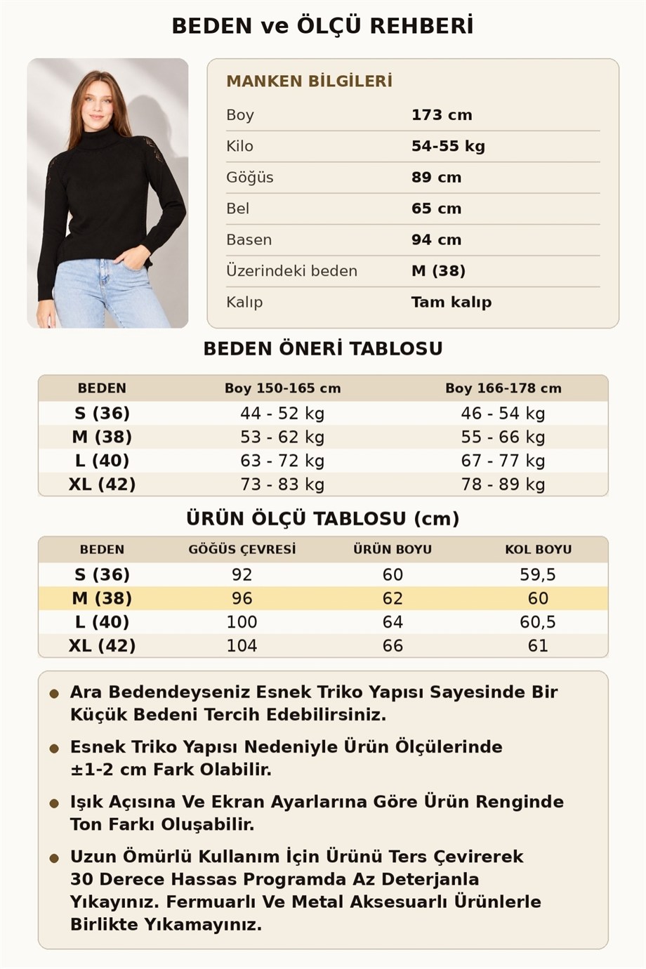 Irmak Kerekli Kadın Pamuklu Balıkçı Yaka Kabartma Desenli Triko Kazak 1648 Siyah