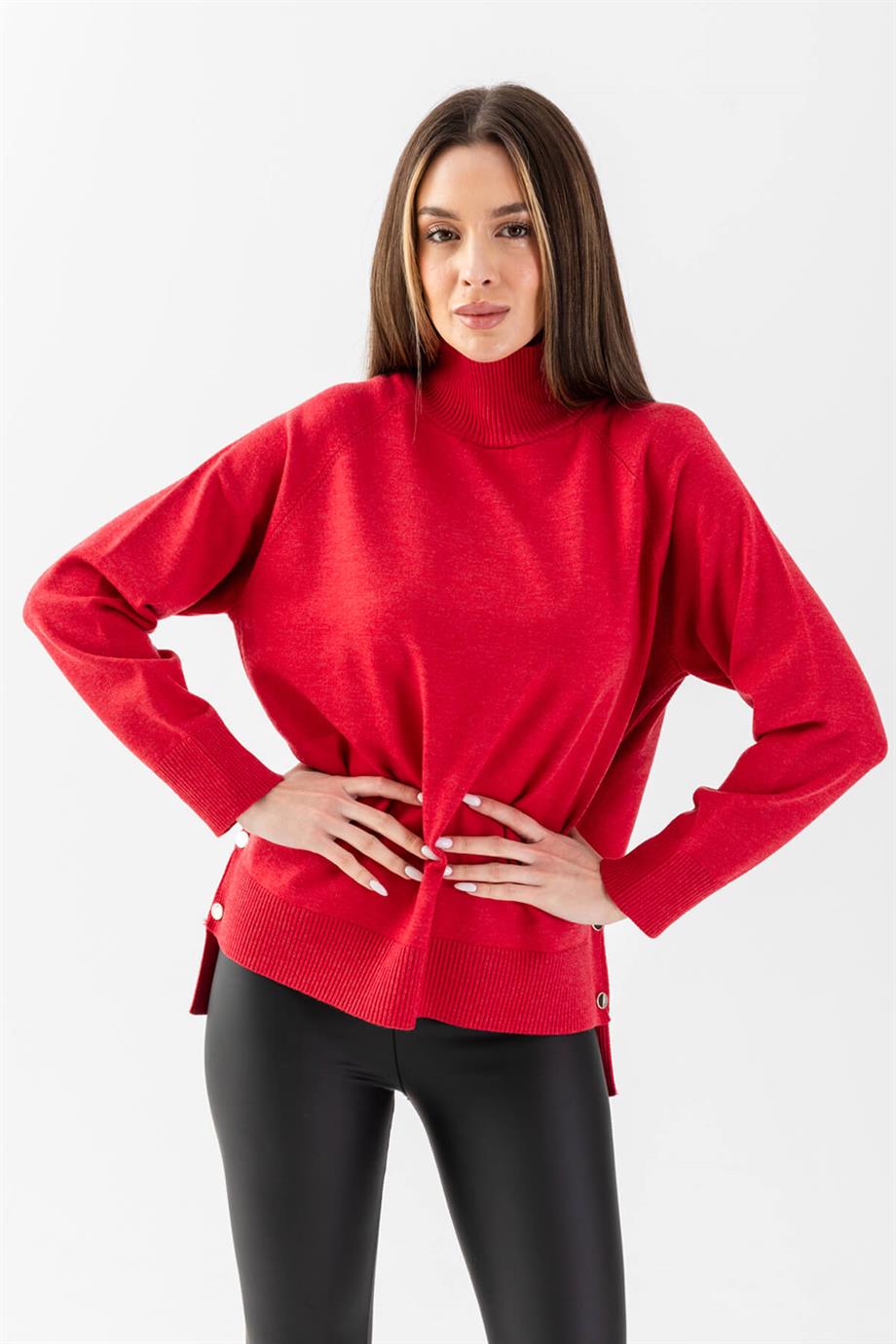 Selanık Yırtmaçlı Old Money Triko Bluz 171014