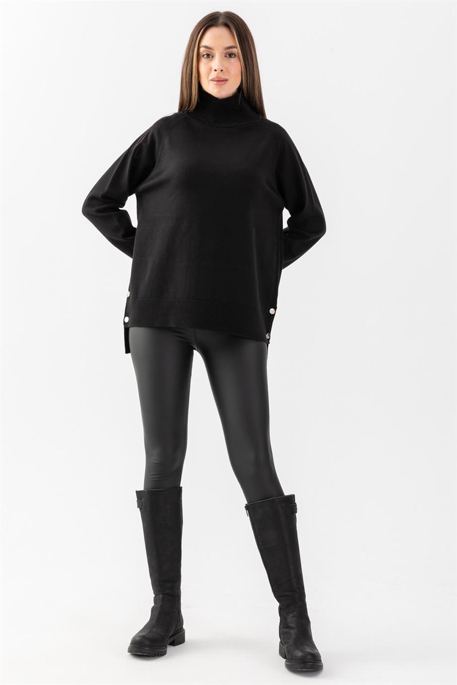 Selanık Yırtmaçlı Old Money Triko Bluz 171014