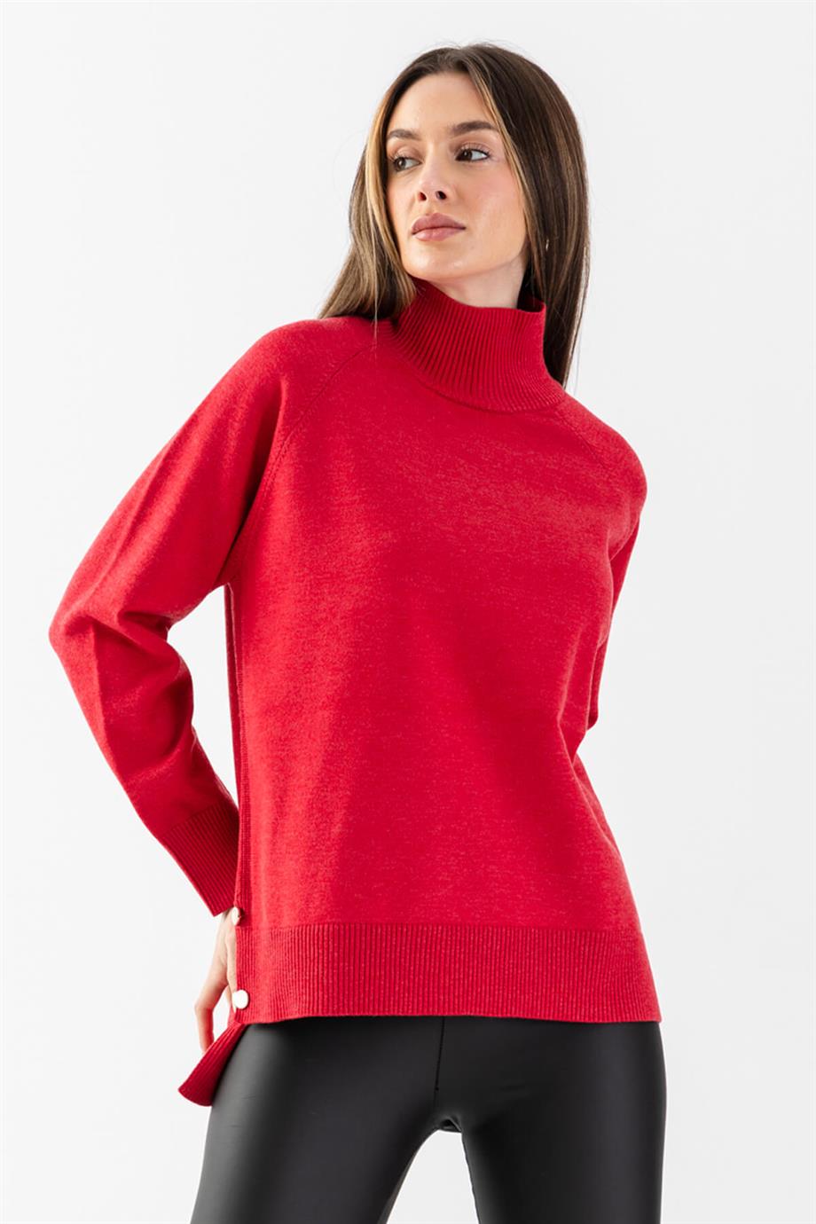 Selanık Yırtmaçlı Old Money Triko Bluz 171014