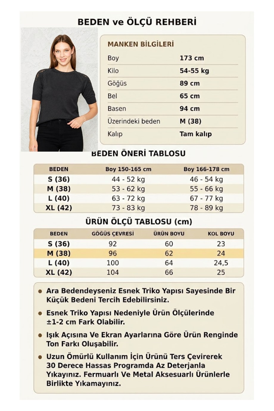 Kadın Bisiklet Yaka Kısa Kollu Ajur Detaylı Triko Bluz 1550 Antrasit