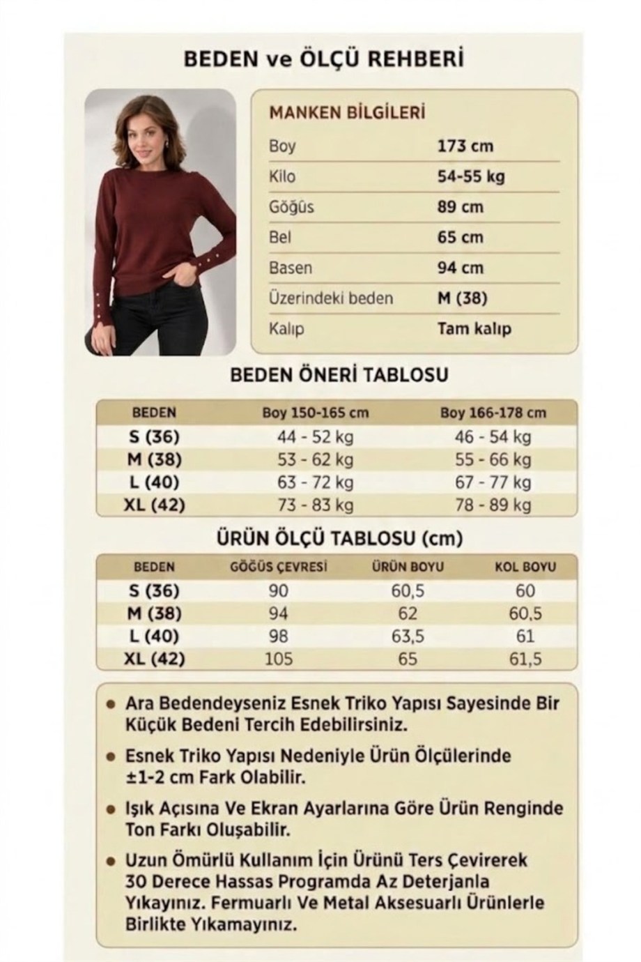 Kadın Bisiklet Yaka Kolu Çıtçıtlı Triko Kazak 1060 KAHVE