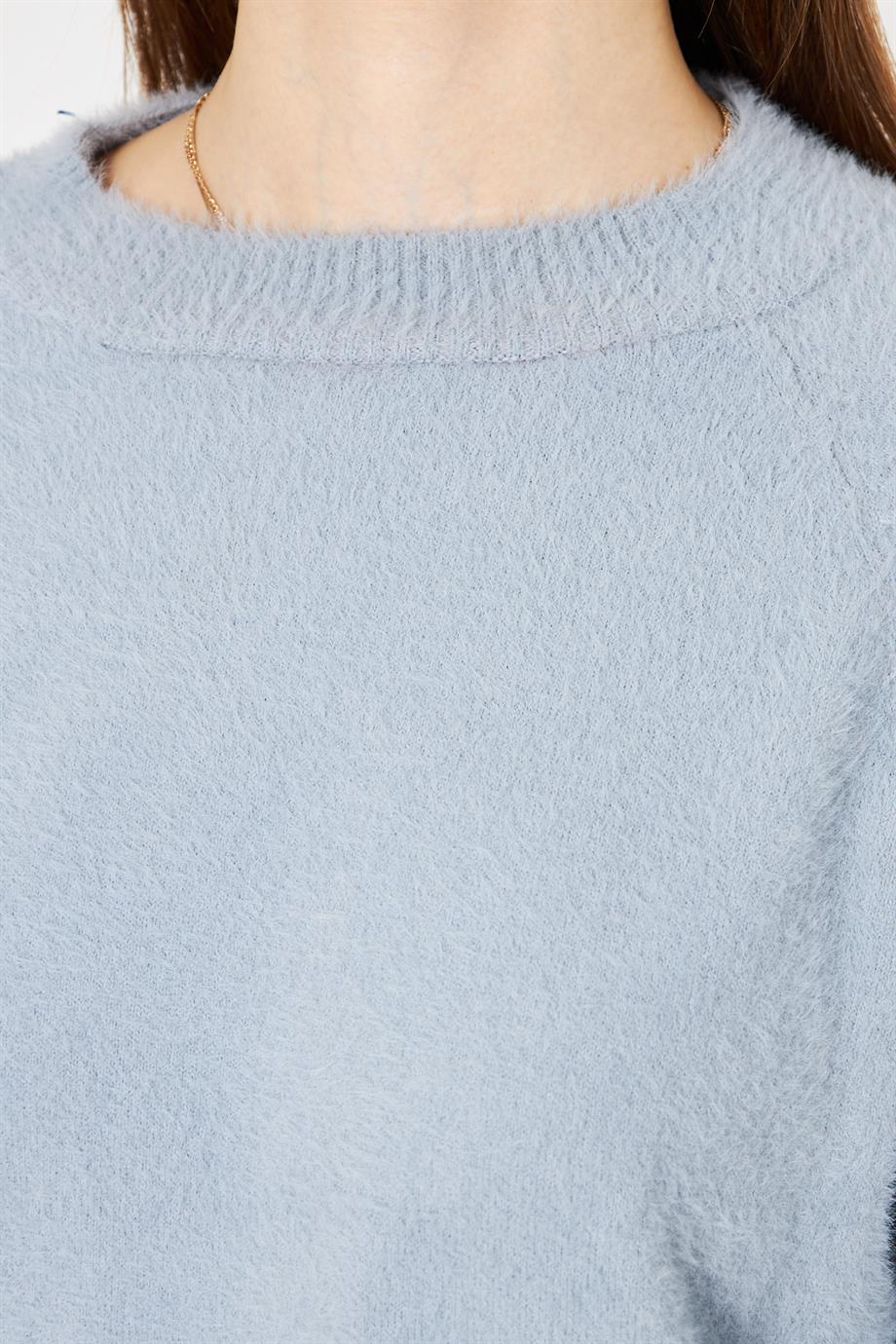 Kadın Bisiklet Yaka Yumoş Oversize Triko Kazak 241205