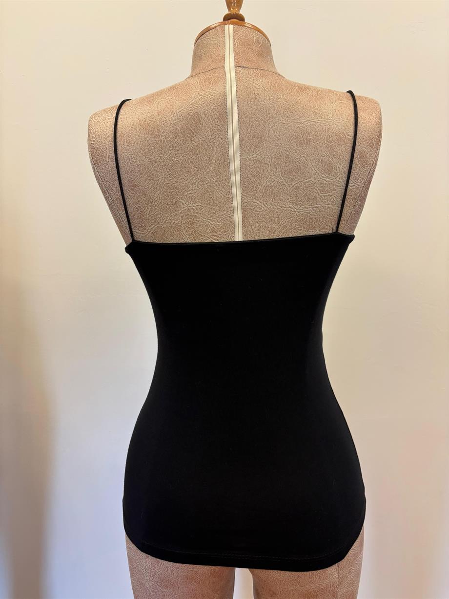 Kadın İp Askılı Pamuklu Body Bluz Yazlık 815