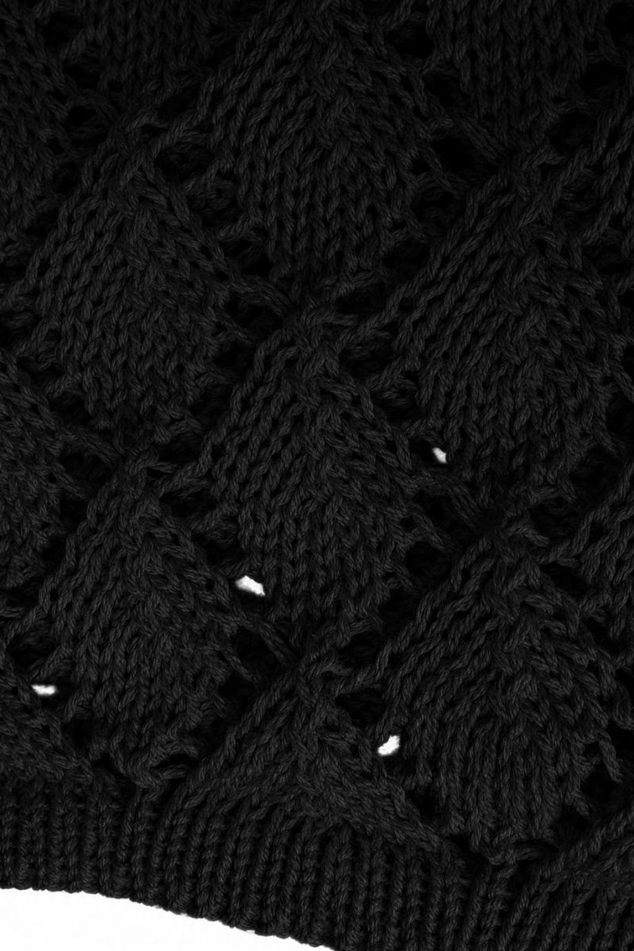 Kadın Pamuklu Yumuşak Dokulu Delikli Triko Bandana 7011 Siyah