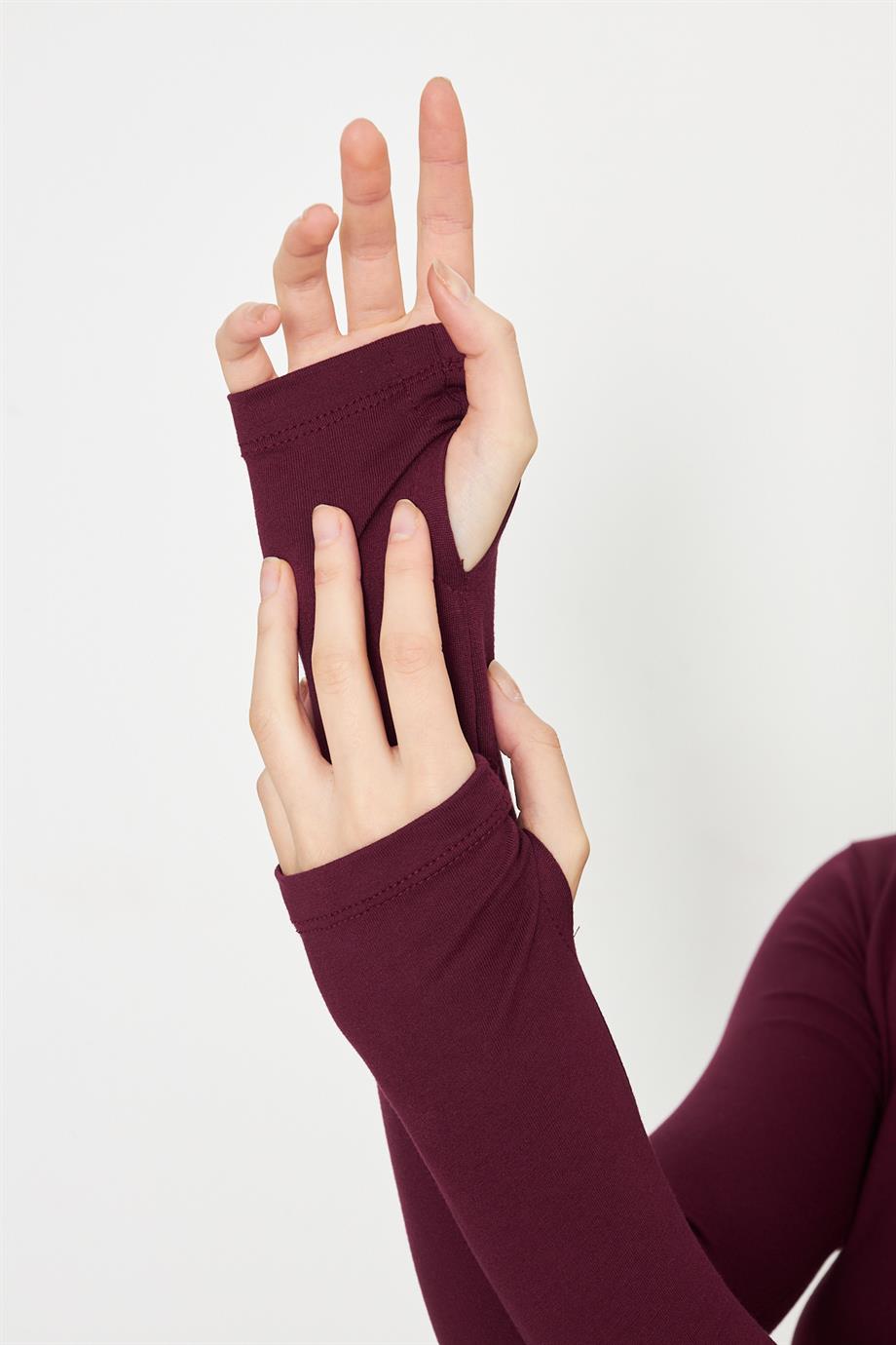 Kadın  Parmak  Detaylı  Balıkçı  Yaka  Likralı  Body  173