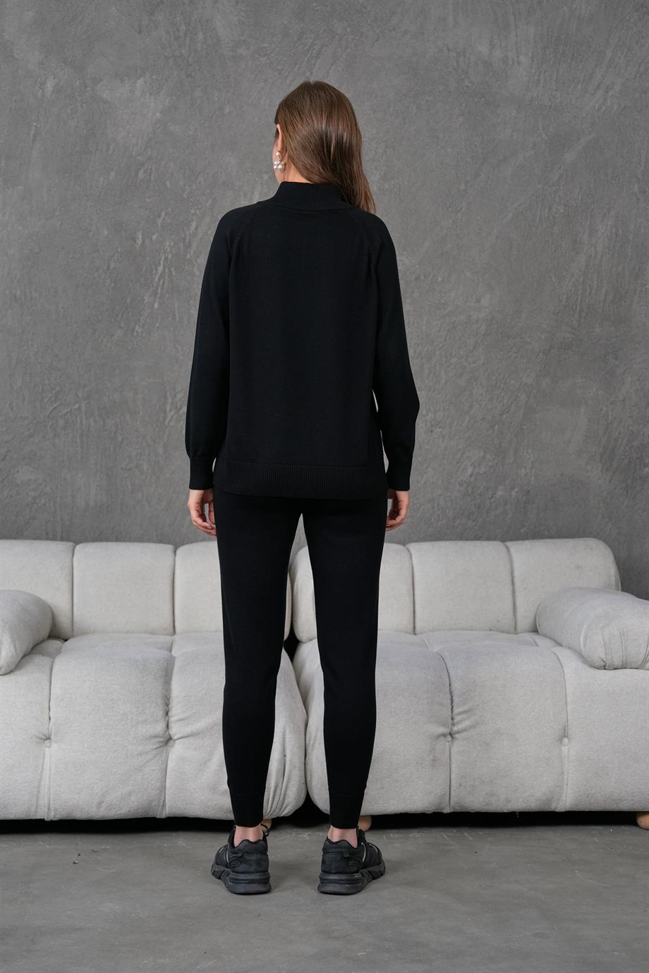 Kadın Triko Fermuarlı Alt Üst Eşofman Takımı 1559