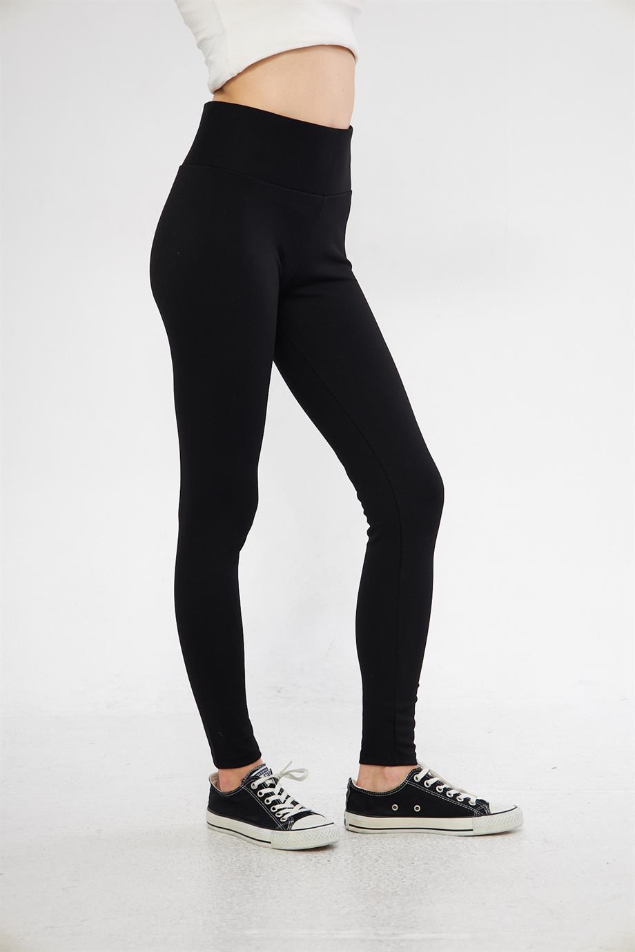 Kalın Kemer Çelik Tayt Toparlayıcı Tayt Dalgıç Kumaş Tayt  8001