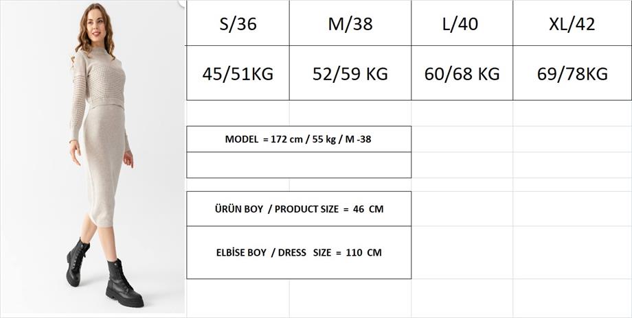 Kazak Elbise Alt Üst Triko Takım 11240