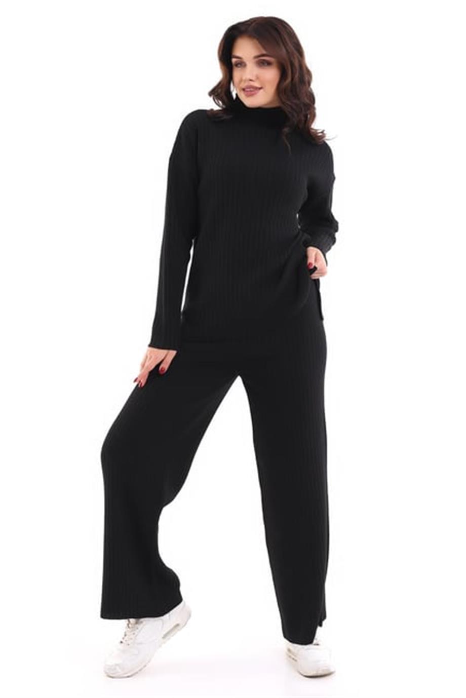 Oversize Fitilli Alt Üst Triko Takım 6308