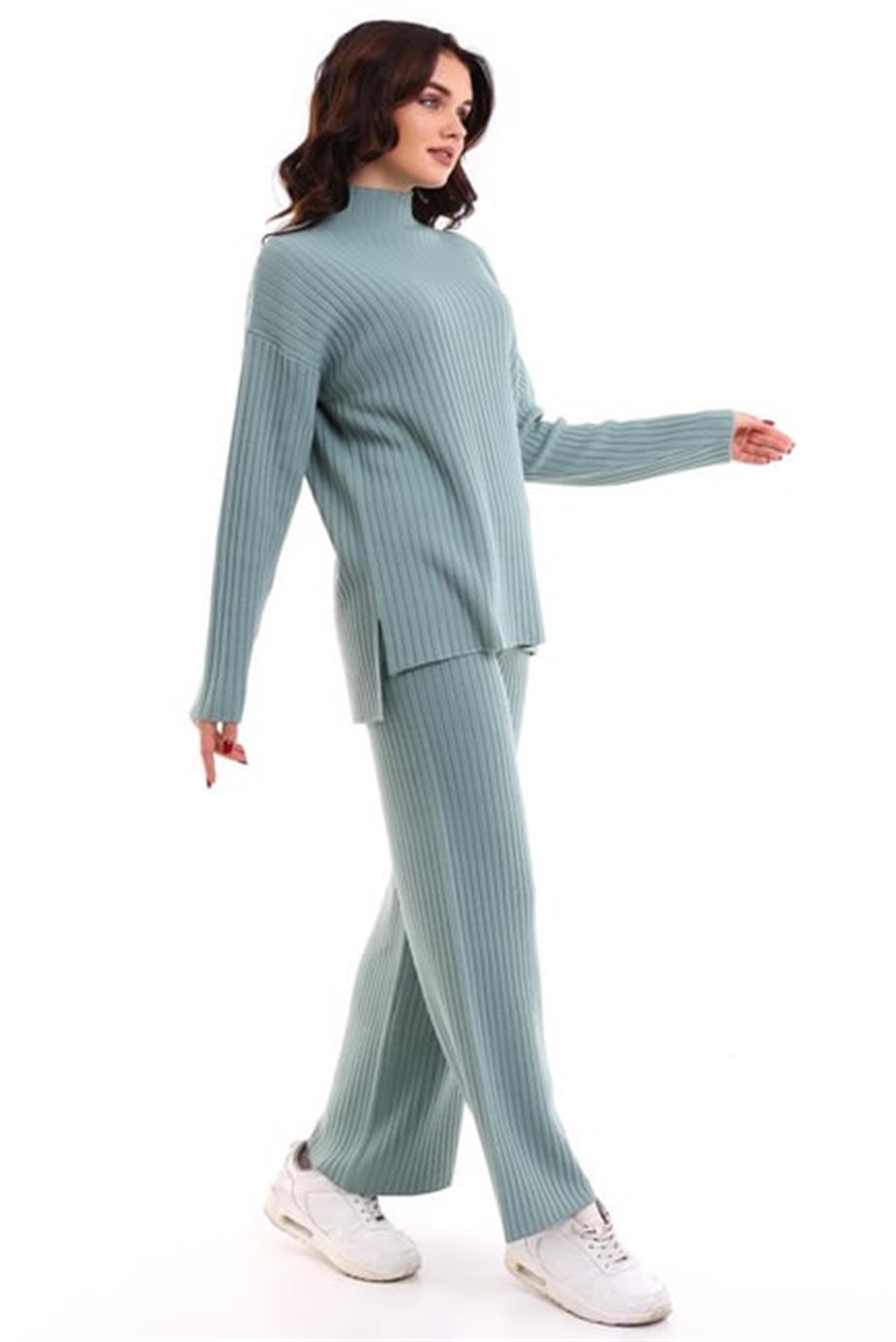 Oversize Fitilli Alt Üst Triko Takım 6308