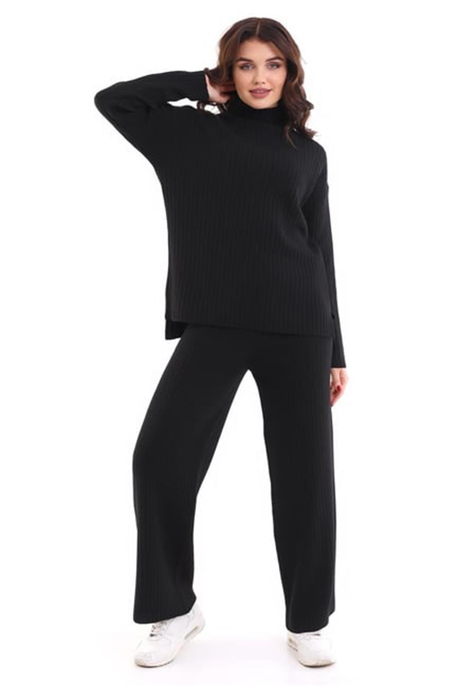 Oversize Fitilli Alt Üst Triko Takım 6308