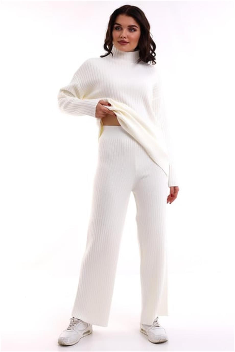 Oversize Fitilli Alt Üst Triko Takım 6308