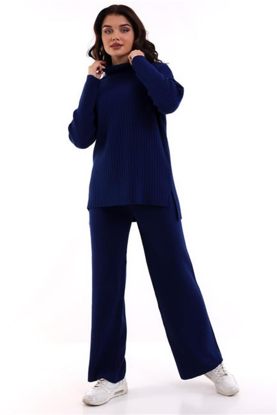 Oversize Fitilli Alt Üst Triko Takım 6308